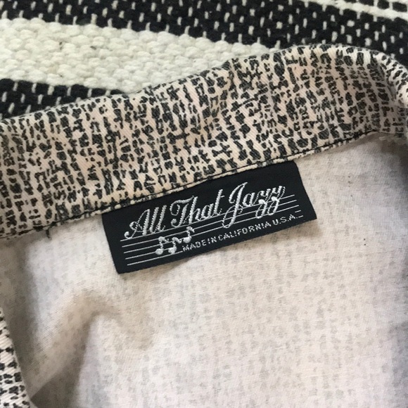 Vintage 1980s black and beige cropped jacket - Picture 2 of 4